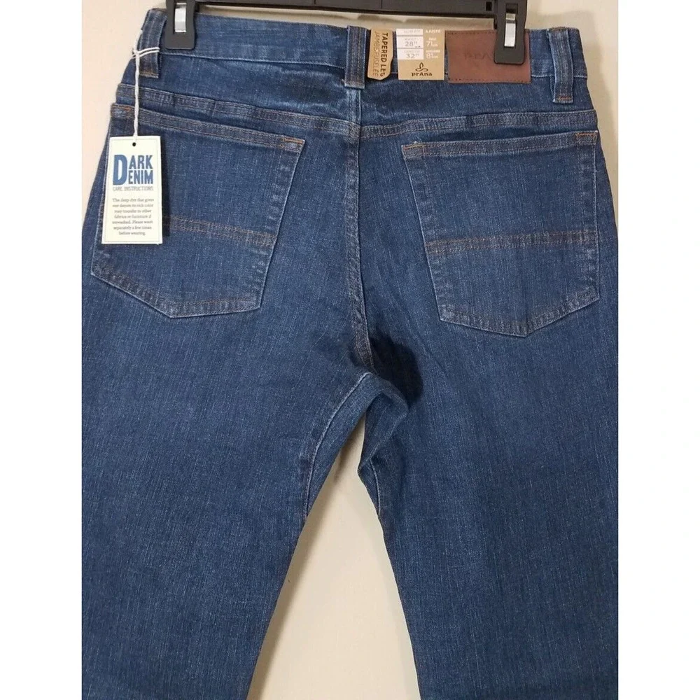 Prana Hillgard Slim Jeans Men 28x32 Tapered Denim Organic Medium Ozone Wash‎ NEW